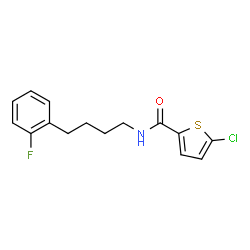 ChemSpider 2D Image | 5-Chloro-N-[4-(2-fluorophenyl)butyl]-2-thiophenecarboxamide | C15H15ClFNOS