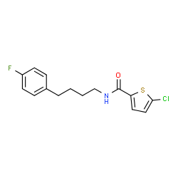 ChemSpider 2D Image | 5-Chloro-N-[4-(4-fluorophenyl)butyl]-2-thiophenecarboxamide | C15H15ClFNOS