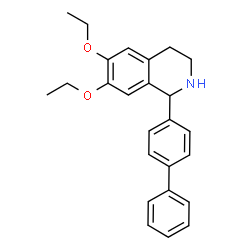 ChemSpider 2D Image | 1-(4-Biphenylyl)-6,7-diethoxy-1,2,3,4-tetrahydroisoquinoline | C25H27NO2