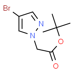 ChemSpider 2D Image | tert-butyl 2-(4-Bromo-1H-pyrazol-1-yl)acetate | C9H13BrN2O2