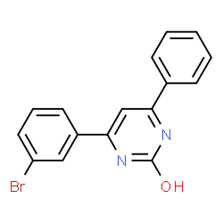 ChemSpider 2D Image | 4-(3-bromophenyl)-6-phenylpyrimidin-2-ol | C16H11BrN2O
