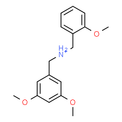ChemSpider 2D Image | (3,5-Dimethoxyphenyl)-N-(2-methoxybenzyl)methanaminium | C17H22NO3