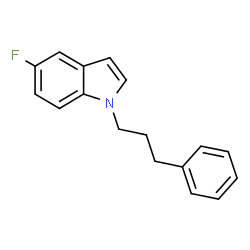 ChemSpider 2D Image | 5-Fluoro-1-(3-phenylpropyl)-1H-indole | C17H16FN