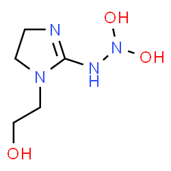 ChemSpider 2D Image | 2-[2-(2,2-Dihydroxyhydrazino)-4,5-dihydro-1H-imidazol-1-yl]ethanol | C5H12N4O3