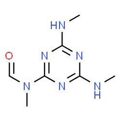 ChemSpider 2D Image | N-[4,6-Bis(methylamino)-1,3,5-triazin-2-yl]-N-methylformamide | C7H12N6O