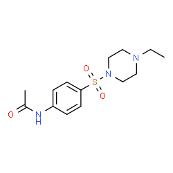ChemSpider 2D Image | N-{4-[(4-Ethyl-1-piperazinyl)sulfonyl]phenyl}acetamide | C14H21N3O3S