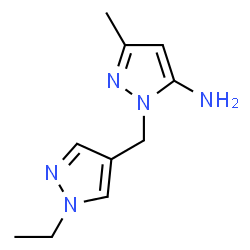 ChemSpider 2D Image | 2-[(1-ethylpyrazol-4-yl)methyl]-5-methyl-pyrazol-3-amine | C10H15N5