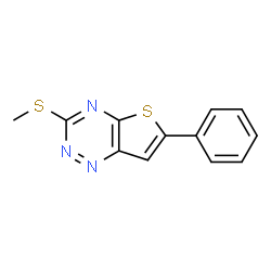 ChemSpider 2D Image | 3-(methylthio)-6-phenylthieno[2,3-e][1,2,4]triazine | C12H9N3S2
