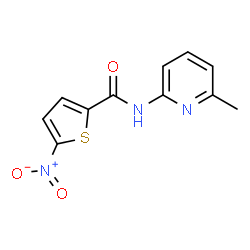 ChemSpider 2D Image | N-(6-Methyl-2-pyridinyl)-5-nitro-2-thiophenecarboxamide | C11H9N3O3S