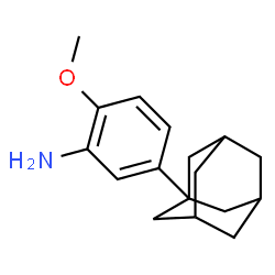 ChemSpider 2D Image | 5-(Adamantan-1-yl)-2-methoxyaniline | C17H23NO
