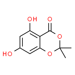 ChemSpider 2D Image | 5,7-Dihydroxy-2,2-dimethyl-4-oxo-1,3-benzodioxane | C10H10O5