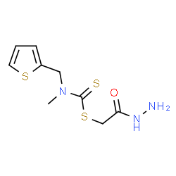 ChemSpider 2D Image | 2-Hydrazino-2-oxoethyl methyl(2-thienylmethyl)carbamodithioate | C9H13N3OS3