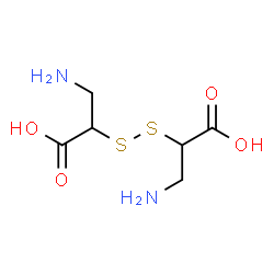 ChemSpider 2D Image | 2,2'-Disulfanediylbis(3-aminopropanoic acid) | C6H12N2O4S2