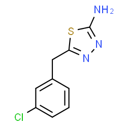 ChemSpider 2D Image | 5-(3-Chlorobenzyl)-1,3,4-thiadiazol-2-amine | C9H8ClN3S