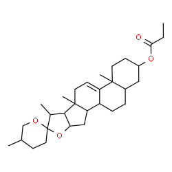 ChemSpider 2D Image | Spirost-9(11)-en-3-yl propionate | C30H46O4