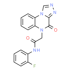 ChemSpider 2D Image | N-(2-Fluorophenyl)-2-(4-oxo[1,2,4]triazolo[4,3-a]quinoxalin-5(4H)-yl)acetamide | C17H12FN5O2