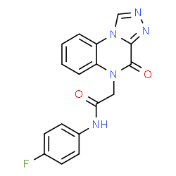 ChemSpider 2D Image | N-(4-Fluorophenyl)-2-(4-oxo[1,2,4]triazolo[4,3-a]quinoxalin-5(4H)-yl)acetamide | C17H12FN5O2