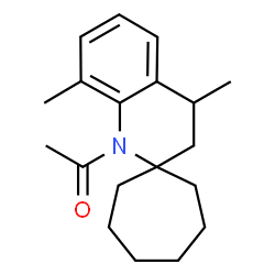 ChemSpider 2D Image | 1'-acetyl-4',8'-dimethyl-3',4'-dihydro-1'H-spiro[cycloheptane-1,2'-quinoline] | C19H27NO
