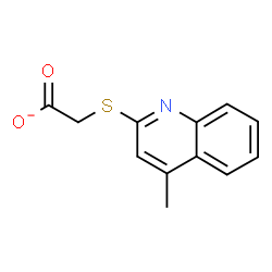 ChemSpider 2D Image | [(4-Methyl-2-quinolinyl)sulfanyl]acetate | C12H10NO2S