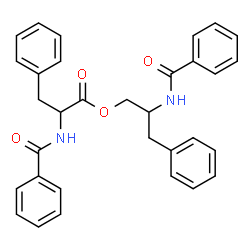 ChemSpider 2D Image | 2-(Benzoylamino)-3-phenylpropyl N-benzoylphenylalaninate | C32H30N2O4