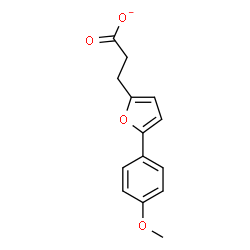 ChemSpider 2D Image | 3-[5-(4-Methoxyphenyl)-2-furyl]propanoate | C14H13O4