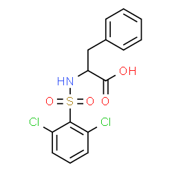 ChemSpider 2D Image | N-[(2,6-Dichlorophenyl)sulfonyl]phenylalanine | C15H13Cl2NO4S
