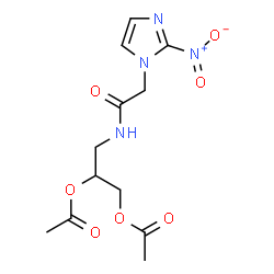 ChemSpider 2D Image | 3-{[(2-Nitro-1H-imidazol-1-yl)acetyl]amino}-1,2-propanediyl diacetate | C12H16N4O7