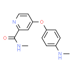 ChemSpider 2D Image | N-Methyl-4-[4-(methylamino)phenoxy]-2-pyridinecarboxamide | C14H15N3O2