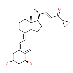 ChemSpider 2D Image | (1S,3R,5Z,7E,14xi,22E)-1,3-Dihydroxy-26,27-cyclo-9,10-secocholesta-5,7,10,22-tetraen-24-one | C27H38O3
