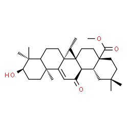 ChemSpider 2D Image | Methyl (3alpha,5xi,18alpha)-3-hydroxy-12-oxoolean-9(11)-en-28-oate | C31H48O4
