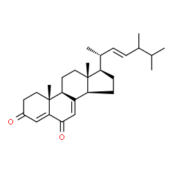 ChemSpider 2D Image | (22E,24xi)-Ergosta-4,7,22-triene-3,6-dione | C28H40O2