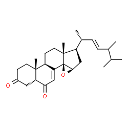 ChemSpider 2D Image | (5beta,14beta,15beta,22E,24xi)-14,15-Epoxyergosta-7,22-diene-3,6-dione | C28H40O3
