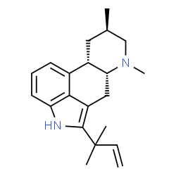 ChemSpider 2D Image | 2-(3,3-dimethylprop-1-ene)-costaclavine | C21H28N2