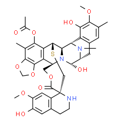 ChemSpider 2D Image | (1S,1'R,2'R,3'S,11'R,12'S,14'R)-5',6,12'-Trihydroxy-6',7-dimethoxy-7',21',30'-trimethyl-27'-oxo-3,4-dihydro-2H-spiro[isoquinoline-1,26'-[17,19,28]trioxa[24]thia[13,30]diazaheptacyclo[12.9.6.1~3,11~.0~
2,13~.0~4,9~.0~15,23~.0~16,20~]triaconta[4,6,8,15,20,22]hexaen]-22'-yl acetate | C39H43N3O11S