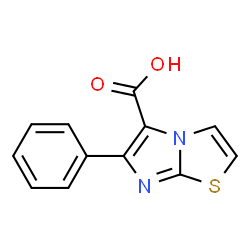 ChemSpider 2D Image | 6-phenylimidazo[2,1-b]thiazole-5-carboxylic acid | C12H8N2O2S