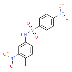ChemSpider 2D Image | N-(4-Methyl-3-nitrophenyl)-4-nitrobenzenesulfonamide | C13H11N3O6S