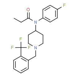 ChemSpider 2D Image | N-(4-Fluorophenyl)-N-{1-[2-(trifluoromethyl)benzyl]-4-piperidinyl}propanamide | C22H24F4N2O