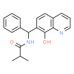 ChemSpider 2D Image | N-((8-hydroxyquinolin-7-yl)(phenyl)methyl)isobutyramide | C20H20N2O2