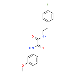 ChemSpider 2D Image | N-[2-(4-Fluorophenyl)ethyl]-N'-(3-methoxyphenyl)ethanediamide | C17H17FN2O3