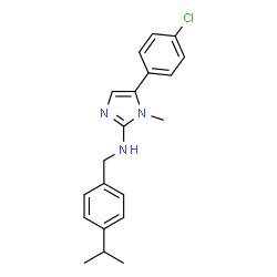 ChemSpider 2D Image | 5-(4-Chlorophenyl)-N-(4-isopropylbenzyl)-1-methyl-1H-imidazol-2-amine | C20H22ClN3