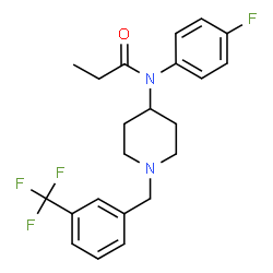 ChemSpider 2D Image | N-(4-Fluorophenyl)-N-{1-[3-(trifluoromethyl)benzyl]-4-piperidinyl}propanamide | C22H24F4N2O