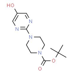 ChemSpider 2D Image | tert-Butyl 4-(5-hydroxypyrimidin-2-yl)piperazine-1-carboxylate | C13H20N4O3