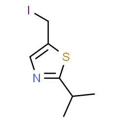 ChemSpider 2D Image | 5-(Iodomethyl)-2-isopropyl-1,3-thiazole | C7H10INS