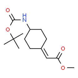 ChemSpider 2D Image | methyl 2-(4-((tert-butoxycarbonyl)amino)cyclohexylidene)acetate | C14H23NO4