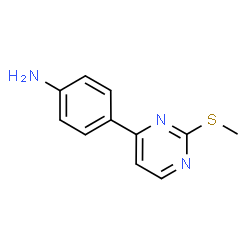 ChemSpider 2D Image | 4-[2-(Methylsulfanyl)-4-pyrimidinyl]aniline | C11H11N3S
