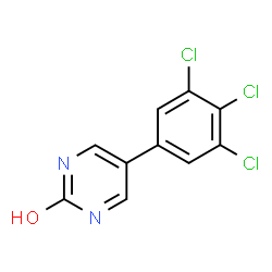 ChemSpider 2D Image | 5-(3,4,5-Trichlorophenyl)-2(1H)-pyrimidinone | C10H5Cl3N2O