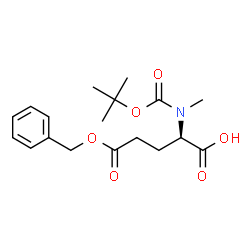 ChemSpider 2D Image | (2R)-5-(Benzyloxy)-2-(methyl{[(2-methyl-2-propanyl)oxy]carbonyl}amino)-5-oxopentanoic acid (non-preferred name) | C18H25NO6