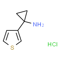 ChemSpider 2D Image | 1-(3-Thienyl)cyclopropanamine hydrochloride (1:1) | C7H10ClNS