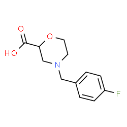 ChemSpider 2D Image | 4-(4-Fluorobenzyl)-2-morpholinecarboxylic acid | C12H14FNO3