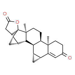 ChemSpider 2D Image | (1aR,5aR,5bR,7aS,8R,8aS,9aS,9bS,9cR,9dR)-5a,7a-Dimethyl-1,1a,5,5a,5b,6,7,7a,8a,9,9a,9b,9c,9d-tetradecahydro-3'H-spiro[cyclopropa[4,5]cyclopenta[1,2-a]cyclopropa[l]phenanthrene-8,2'-furan]-3,5'(4H,4'H)
-dione | C24H30O3